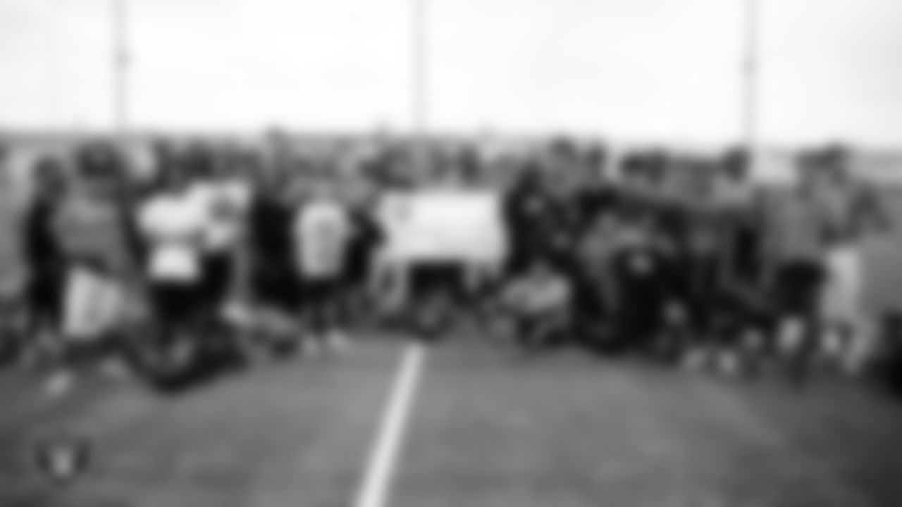 The Chaparral High School football team poses for a photo during practice at Chaparral High School.