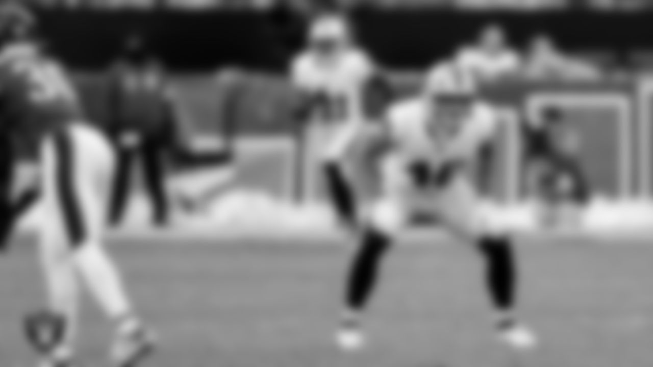 Las Vegas Raiders tight end Carter Runyon (46) during the regular season away game against the Philadelphia Eagles at Lincoln Financial Field.