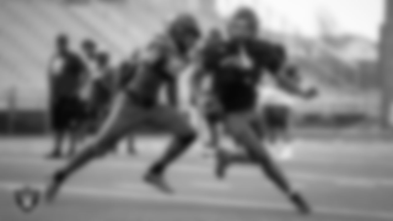 Canyon Springs High School football team members during practice at Canyon Springs High School.