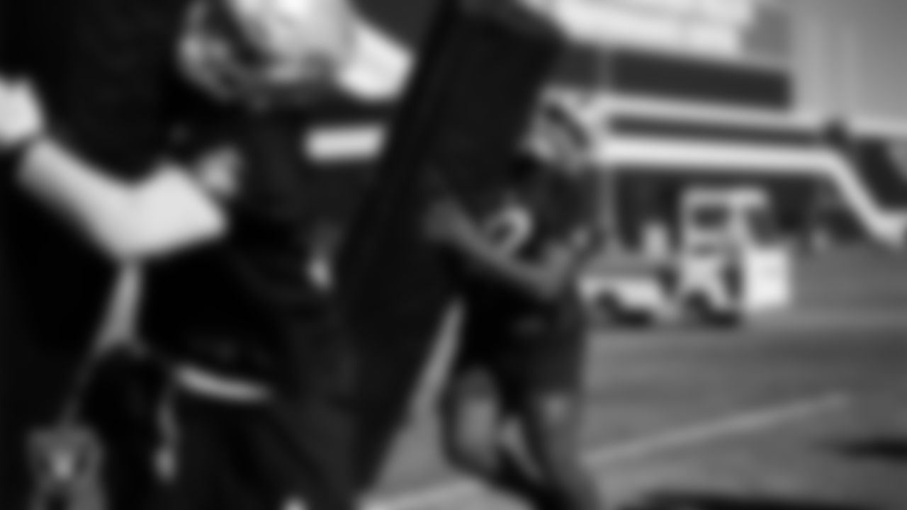 Las Vegas Raiders defensive tackle JJ Pegues (92) during practice at Intermountain Health Performance Center.