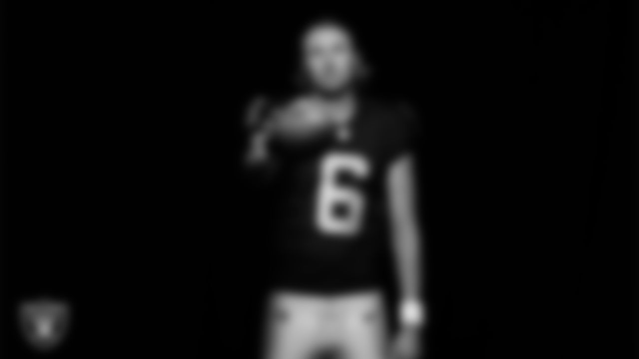 Las Vegas Raiders punter AJ Cole (6) poses for a photo at the 2025 Raiders Media Day.