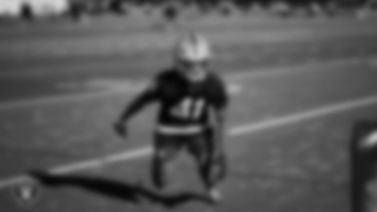 Las Vegas Raiders cornerback Greedy Vance (41) during practice at Intermountain Health Performance Center.