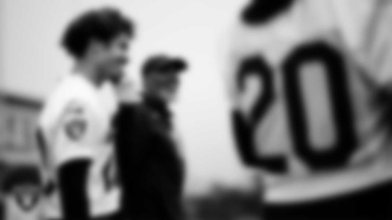 Las Vegas Raiders safety Tristin McCollum (27) during practice at Intermountain Health Performance Center.