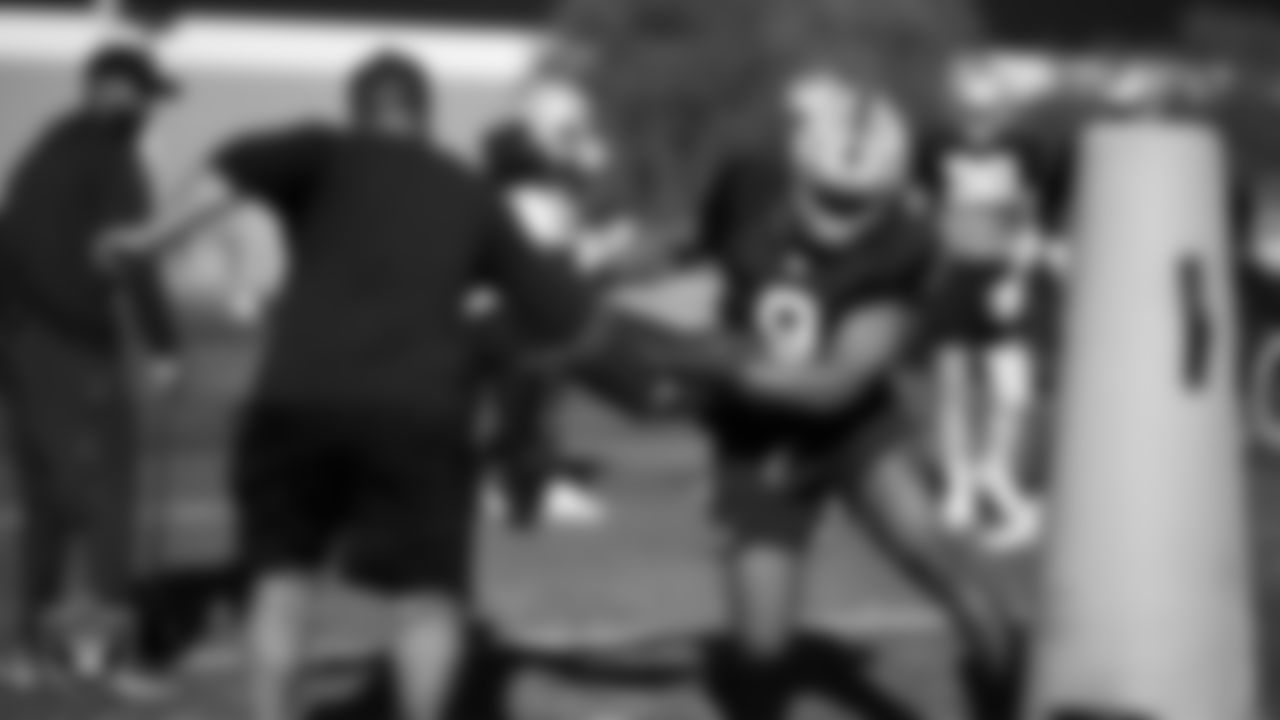 Las Vegas Raiders defensive end Tyree Wilson (9) during practice at Intermountain Health Performance Center.