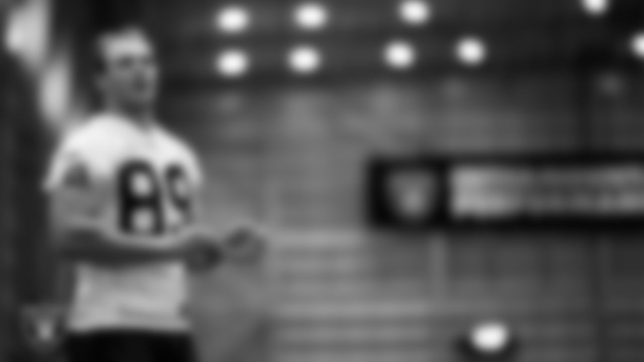 Las Vegas Raiders tight end Brock Bowers (89) at a workout during phase two of the offseason program at Intermountain Health Performance Center.