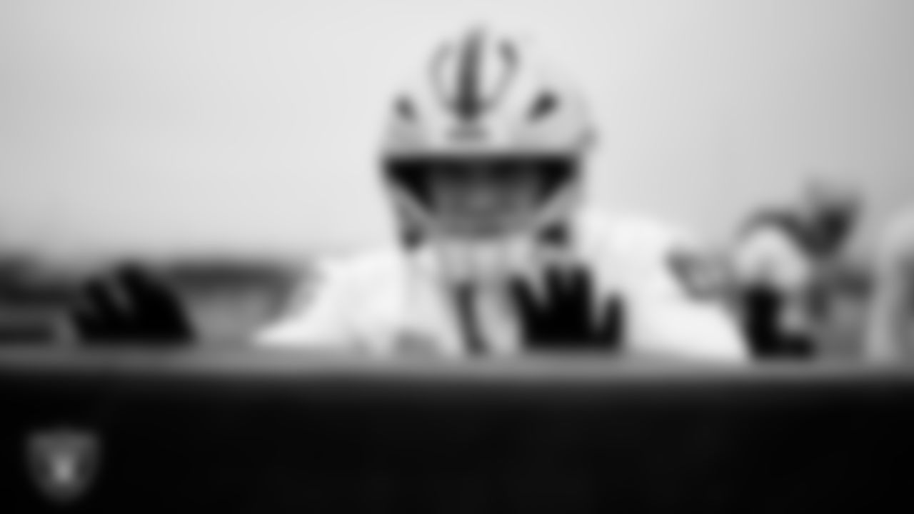 Las Vegas Raiders linebacker Cody Lindenberg (55) during practice at Intermountain Health Performance Center.