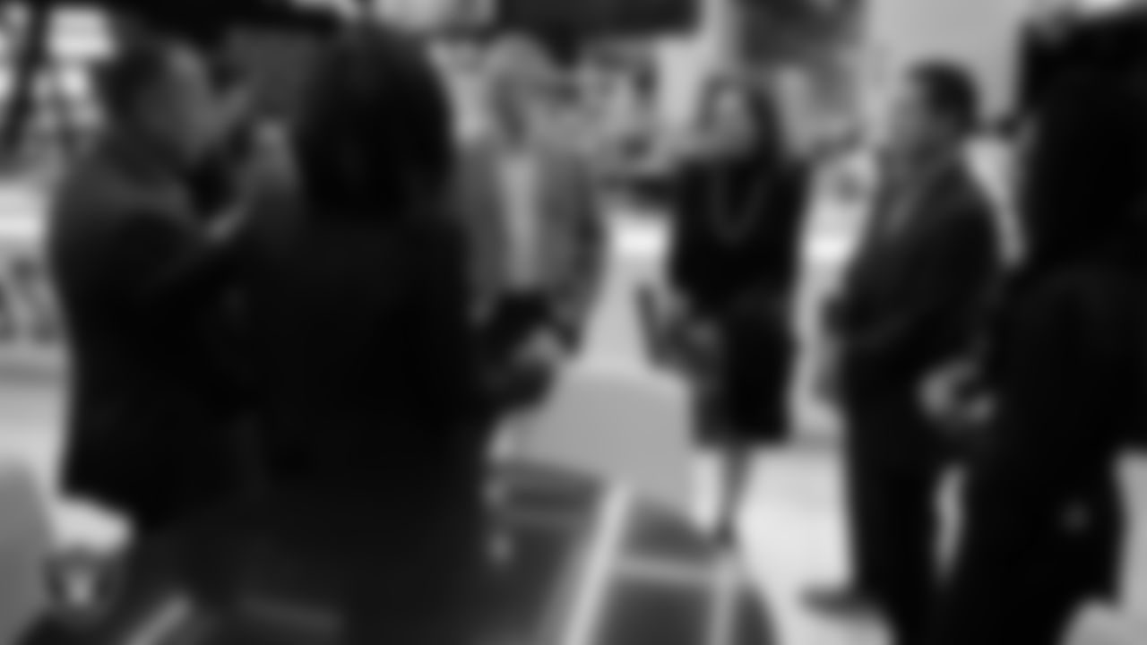 Guests mingle during the 2025 Small Business Showcase at Allegiant Stadium.