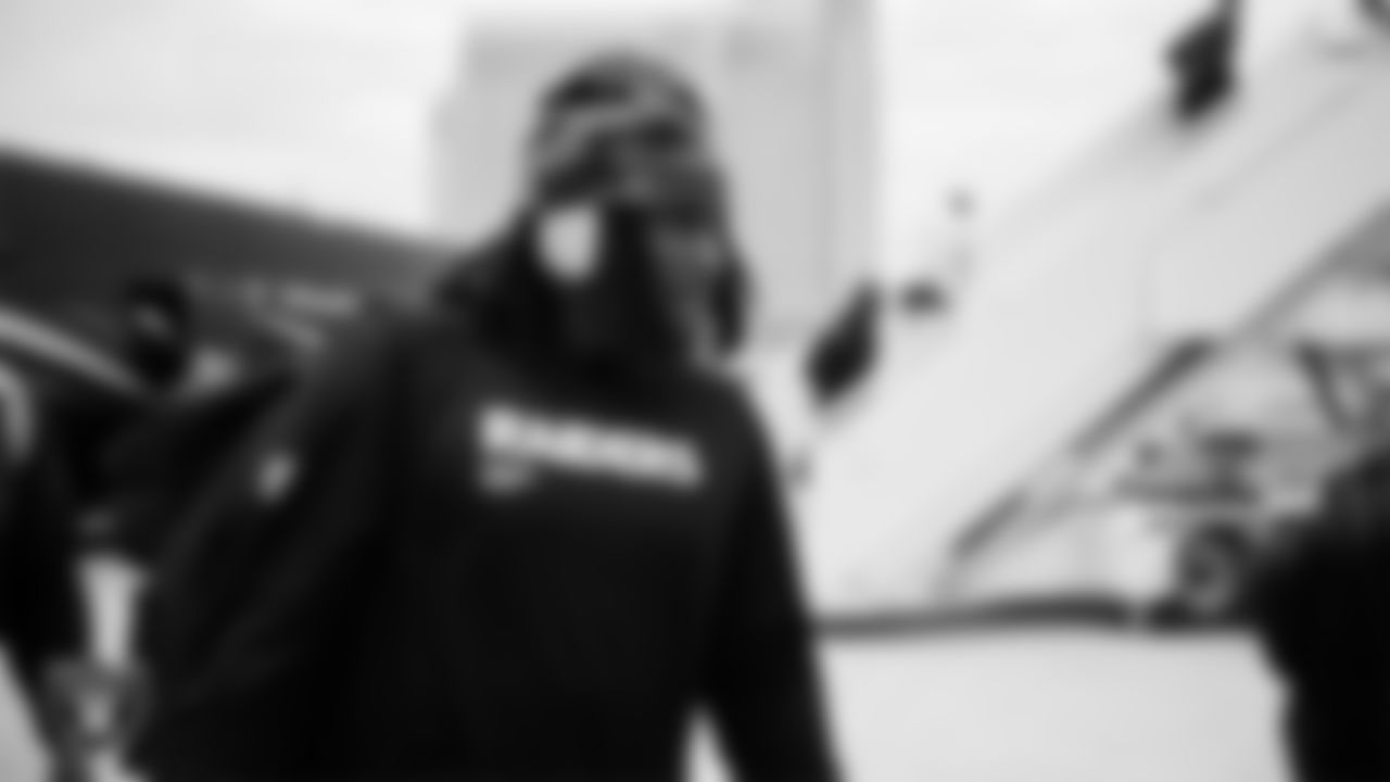 Las Vegas Raiders defensive tackle Tonka Hemingway (97) departs for the preseason away game against the Arizona Cardinals.