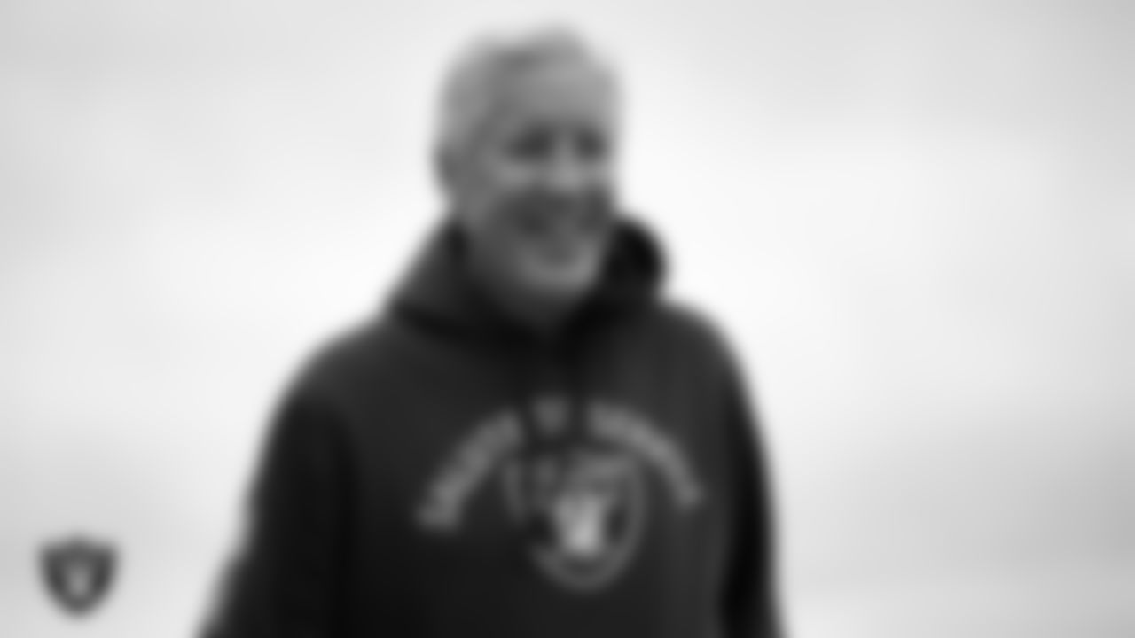 Las Vegas Raiders Head Coach Pete Carroll during practice at Intermountain Health Performance Center.