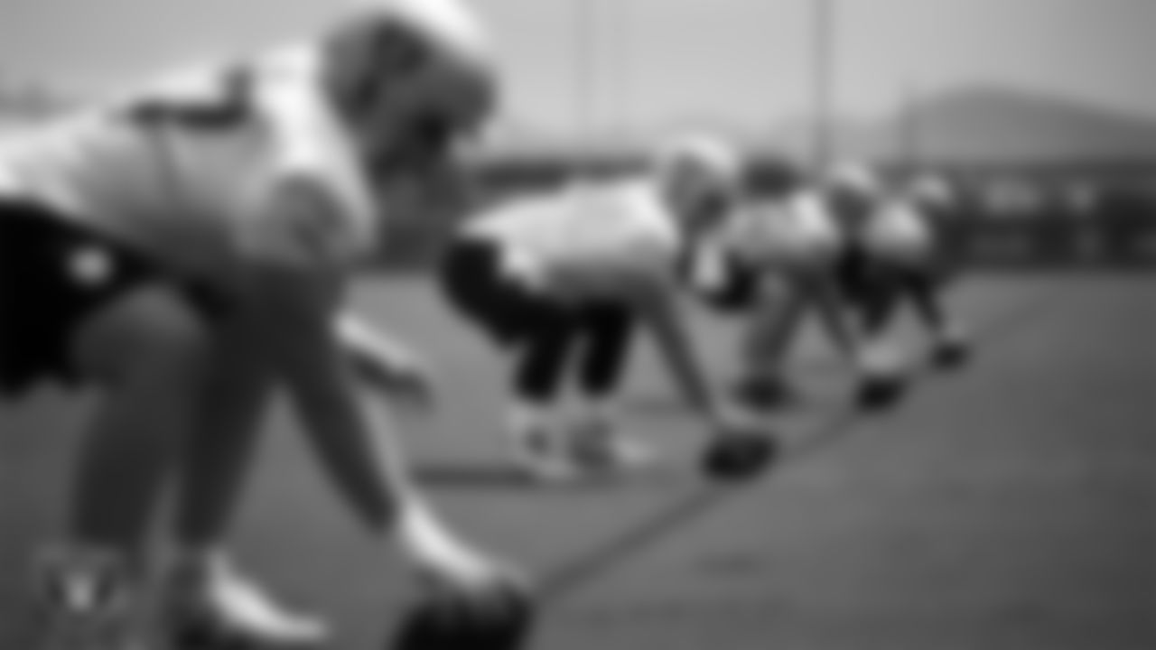 Las Vegas Raiders guard Jordan Meredith (61) during practice at Intermountain Health Performance Center.