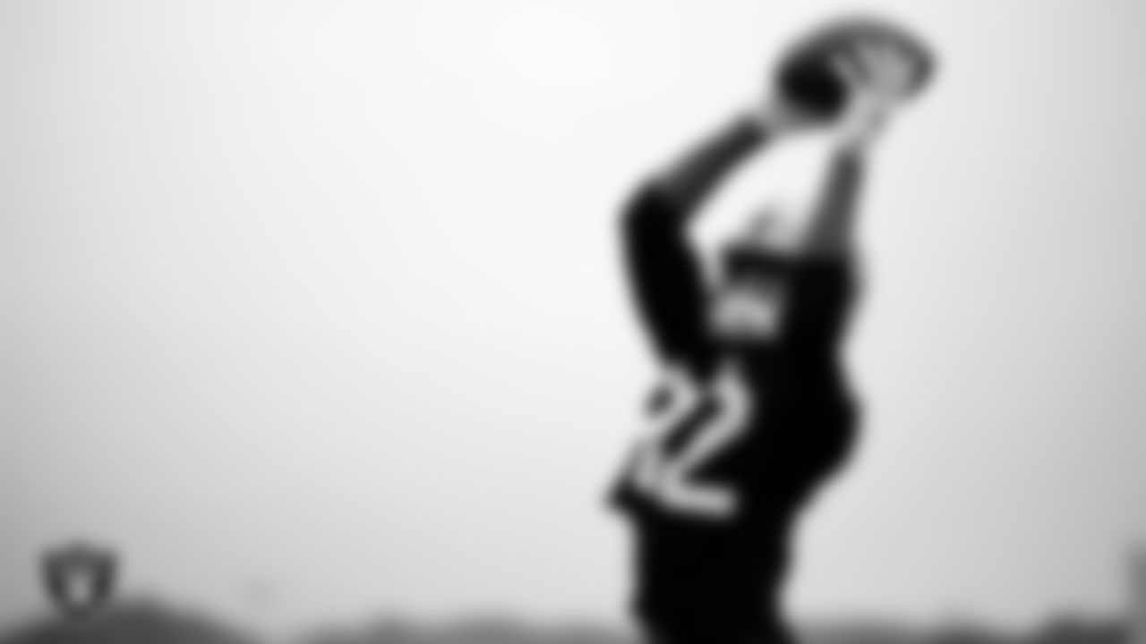 Las Vegas Raiders wide receiver Brenden Rice (82) during practice at Intermountain Health Performance Center.