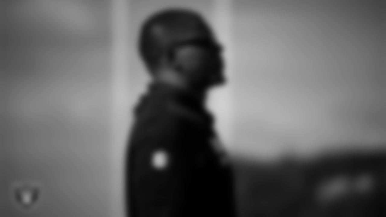 Las Vegas Raiders running backs coach Deland McCullough during practice at Intermountain Health Performance Center.