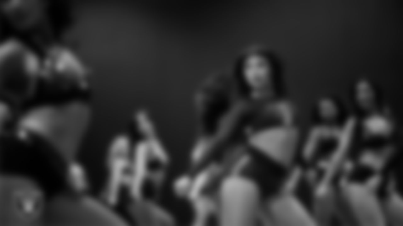 A dancer during the semifinal round of the 2025 Raiderettes Auditions at The Studio.