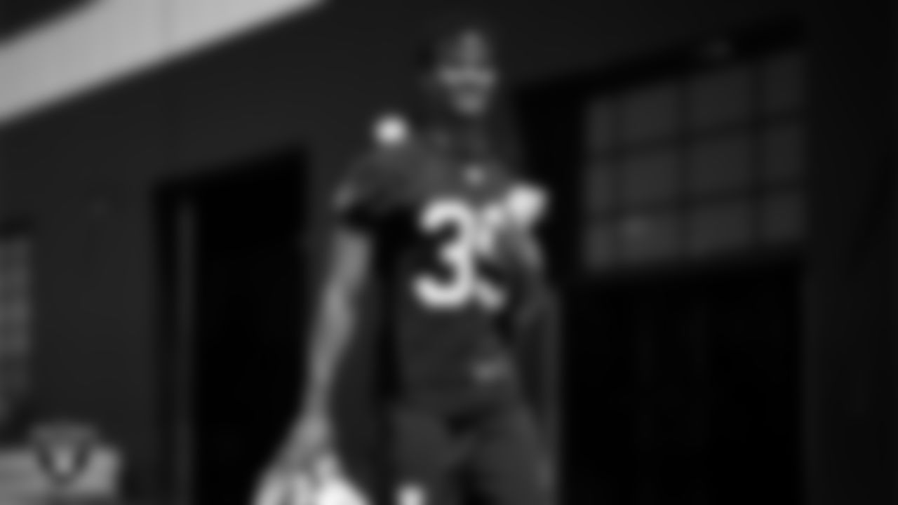 Las Vegas Raiders cornerback John Humphrey (39) at an Organized Team Activity (OTA) at Intermountain Health Performance Center.