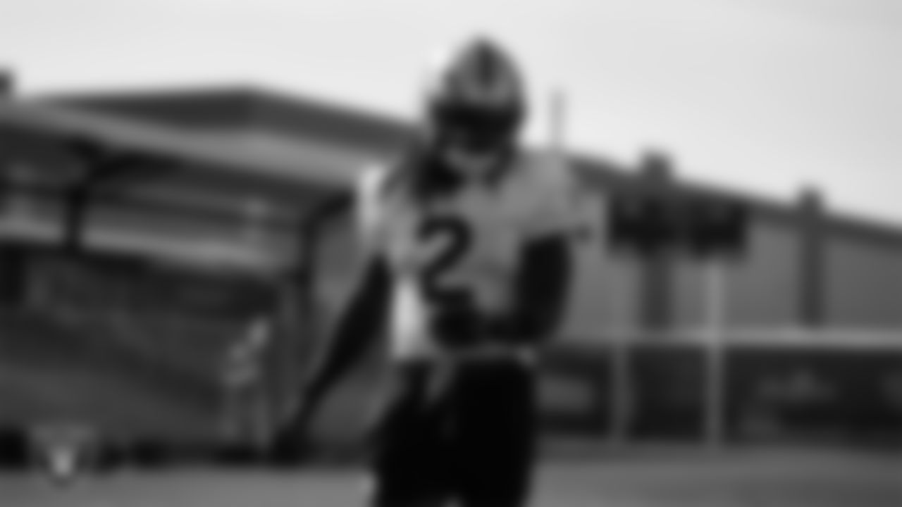 Las Vegas Raiders running back Ashton Jeanty (2) on the field for practice at 2025 Training Camp at Intermountain Health Performance Center.