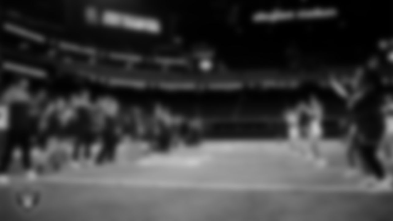 The Shadow Ridge High School flag football team celebrates after winning the NIAA 5A Flag Football State Championship game at Allegiant Stadium.