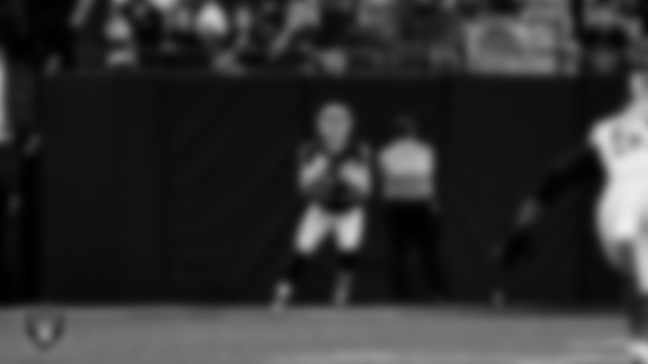 Las Vegas Raiders running back Dylan Laube (23) during the regular season home game against the New York Giants at Allegiant Stadium.