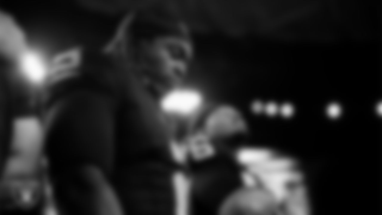 Las Vegas Raiders running back Ashton Jeanty (2) during the national anthem before the regular season home game against the Los Angeles Chargers at Allegiant Stadium.