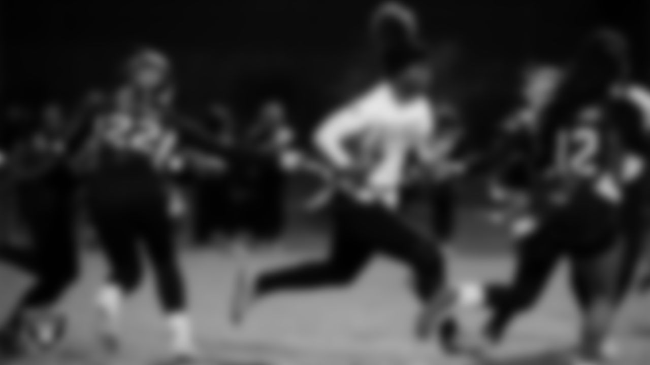 Doral Academy Red Rock hosts Democracy Preparatory Academy at Agassi Campus during the Las Vegas Raiders' High School Flag Football Showcase game at Doral Academy Red Rock.