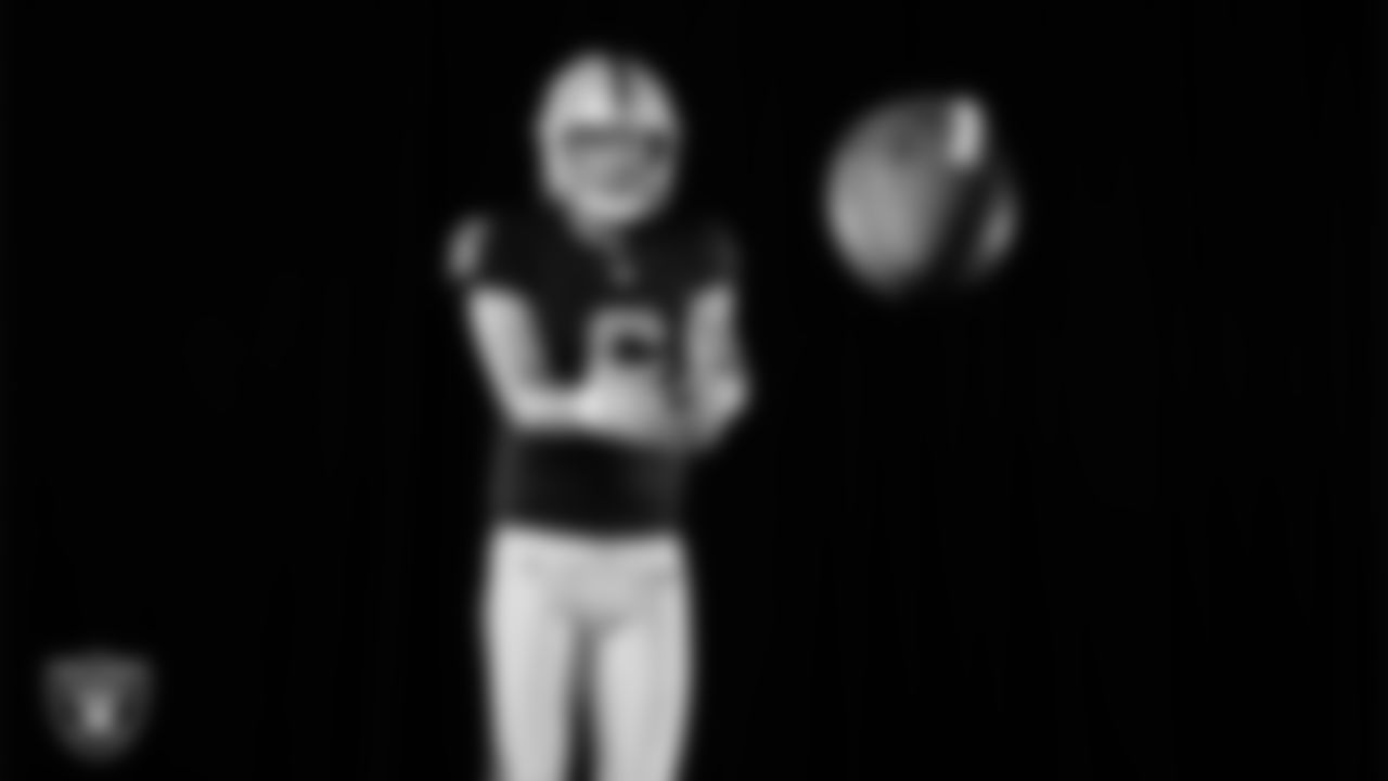 Las Vegas Raiders punter AJ Cole (6) poses for a photo at the 2025 Raiders Media Day.
