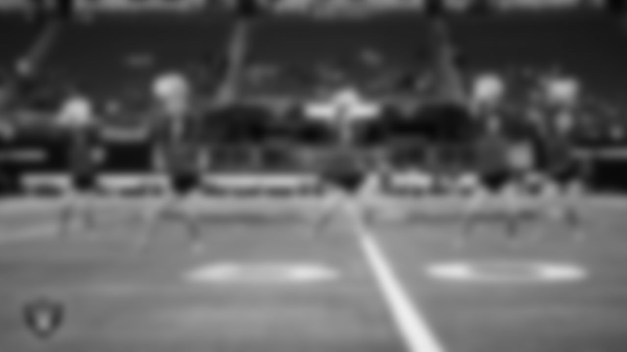 The Needles High School dance team performs during the NIAA 2A Division State Championship game at Allegiant Stadium.