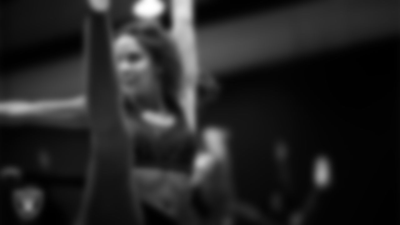 A dancer during the semifinal round of the 2025 Raiderettes Auditions at The Studio.