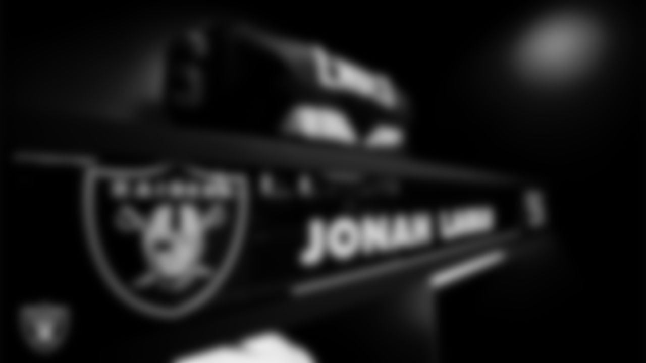 The locker room prior to the Las Vegas Raiders' arrival for their regular season home game against the Denver Broncos at Allegiant Stadium.