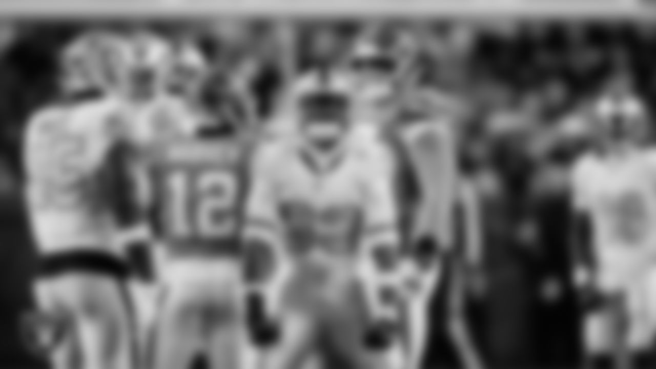 Las Vegas Raiders linebacker Jamal Adams (33) celebrates after making a tackle during the regular season away game against the Denver Broncos at Empower Field at Mile High.