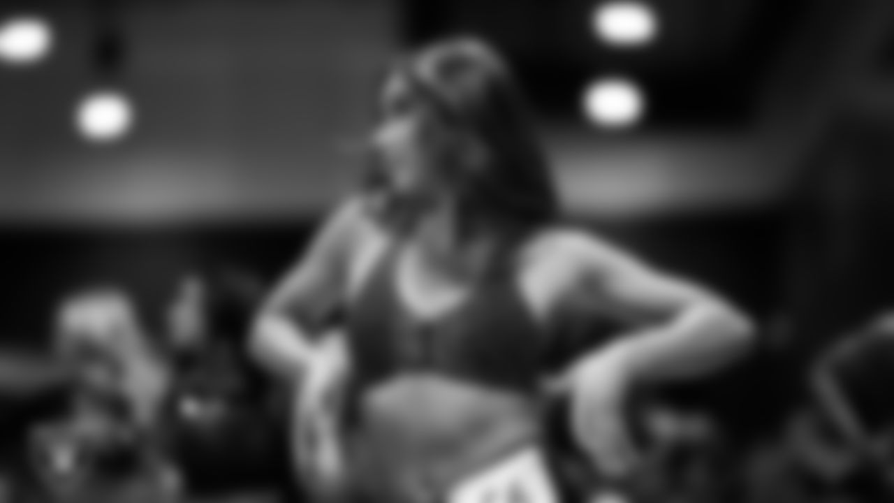 A dancer during the semifinal round of the 2025 Raiderettes Auditions at The Studio.