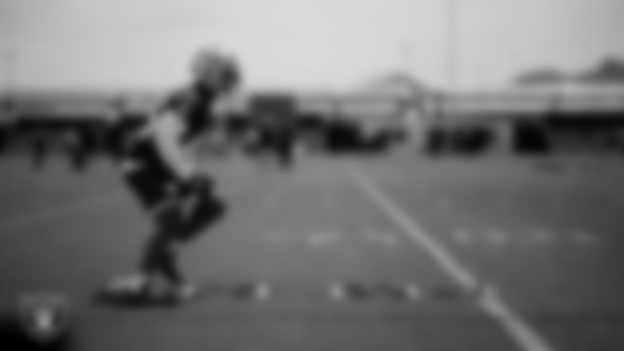 Las Vegas Raiders linebacker Devin White (45) at an Organized Team Activity (OTA) at Intermountain Health Performance Center.
