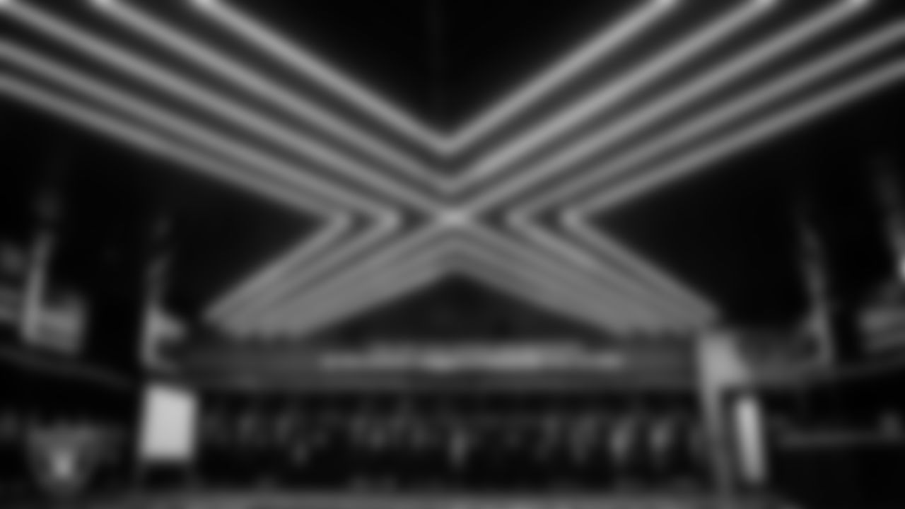 The locker room prior to the Las Vegas Raiders' arrival for their regular season home game against the Kansas City Chiefs at Allegiant Stadium.