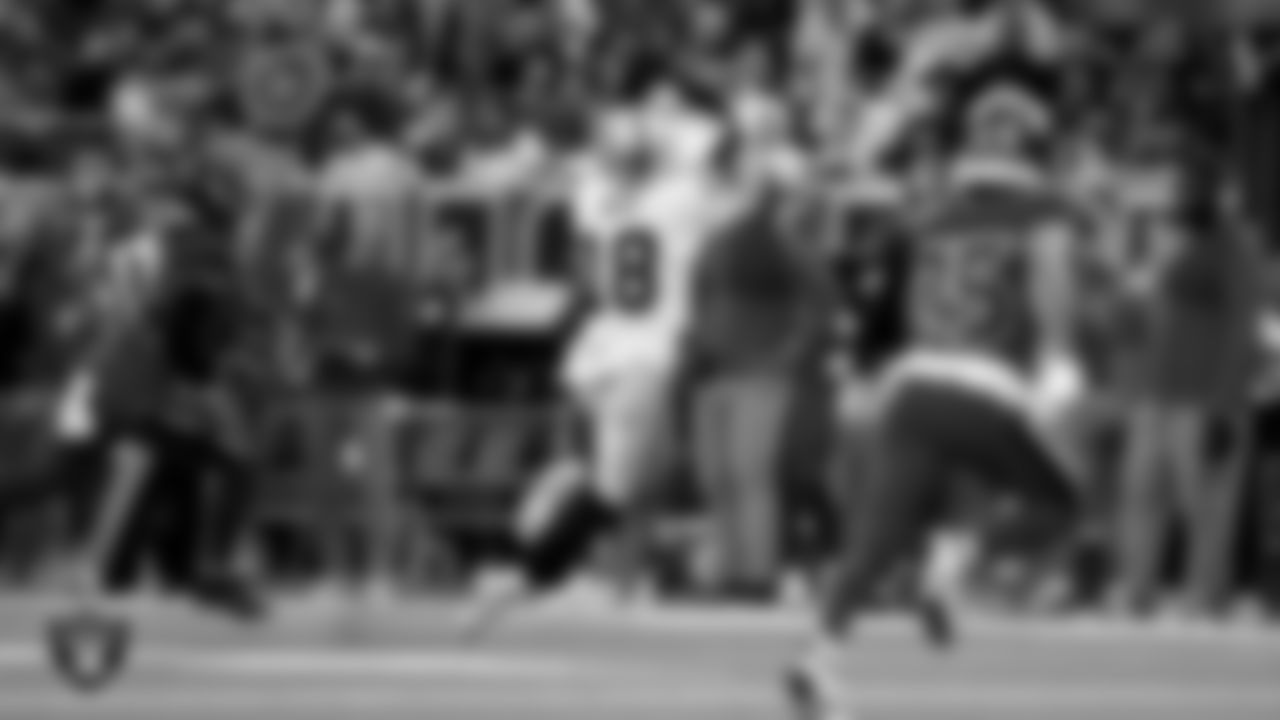 Las Vegas Raiders wide receiver Jack Bech (18) during the regular season away game against the Houston Texans at NRG Stadium.