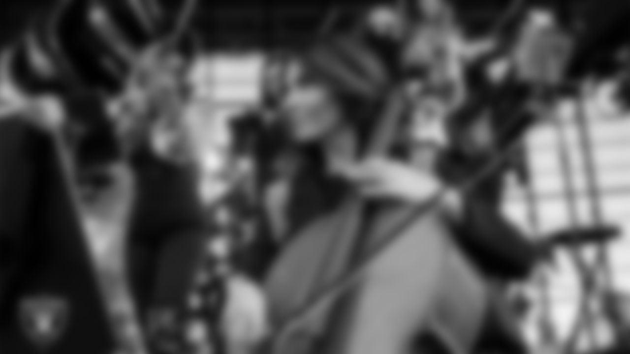 The Raiders House Band performs before the regular season home game against the Cleveland Browns at Allegiant Stadium.