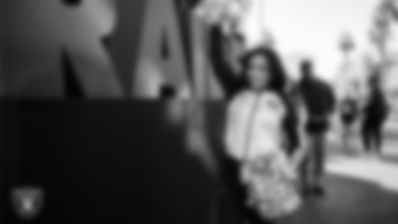 Raiderette Cierra during the Martin Luther King Jr. Day Parade in Downtown Las Vegas.