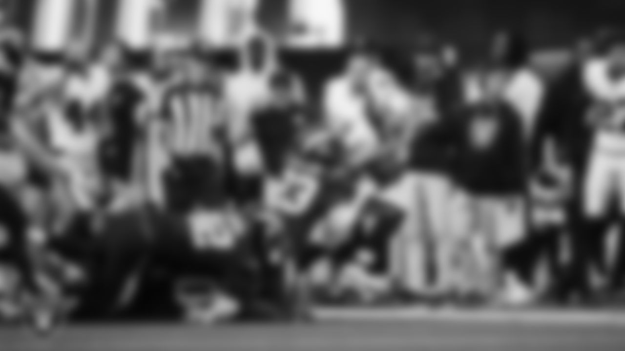 Las Vegas Raiders running back Ashton Jeanty (2) rushes during the regular season away game against the Los Angeles Chargers at SoFi Stadium.