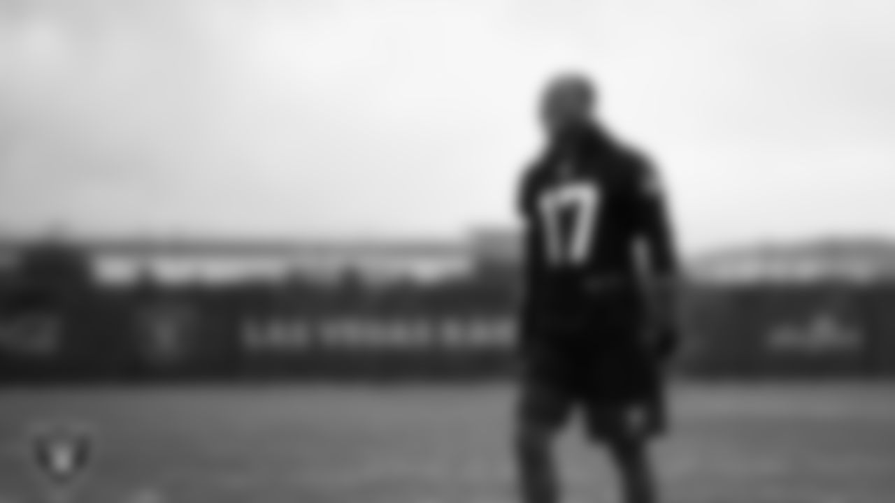 Las Vegas Raiders wide receiver Tyler Lockett (17) during practice at Intermountain Health Performance Center.