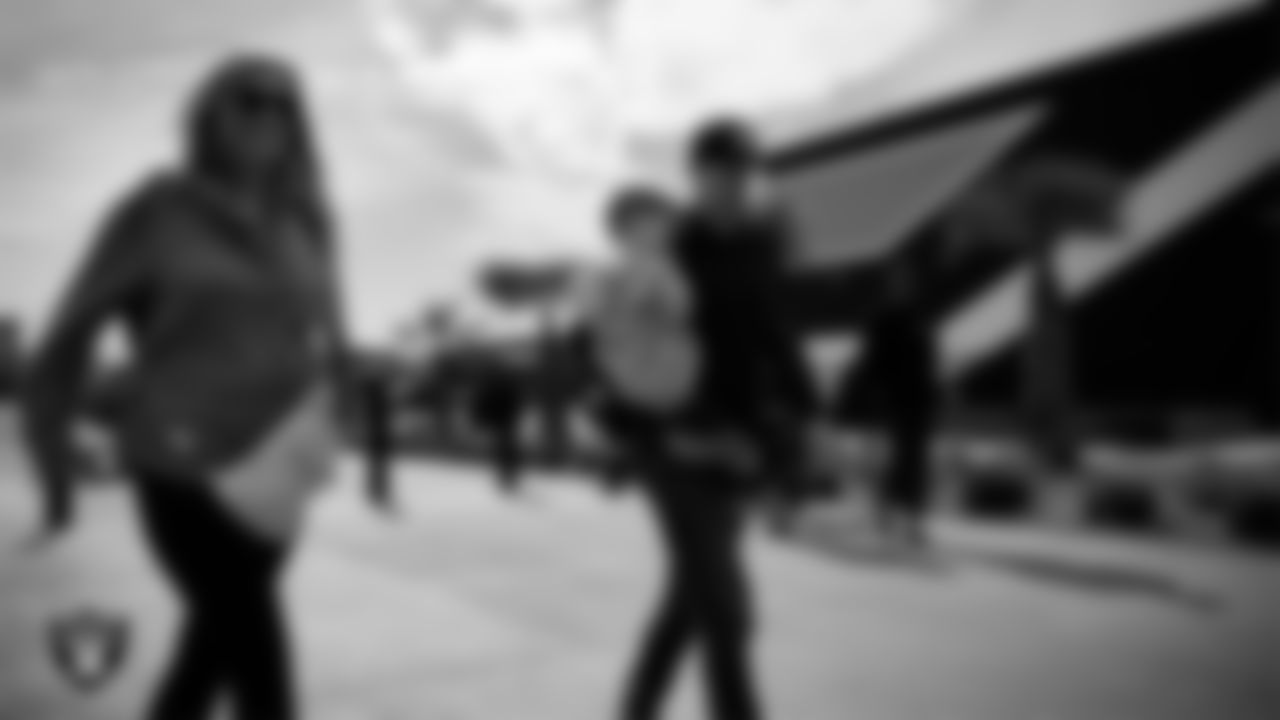 Las Vegas Raiders Head Coach Klint Kubiak and his family arrive at Intermountain Health Performance Center.