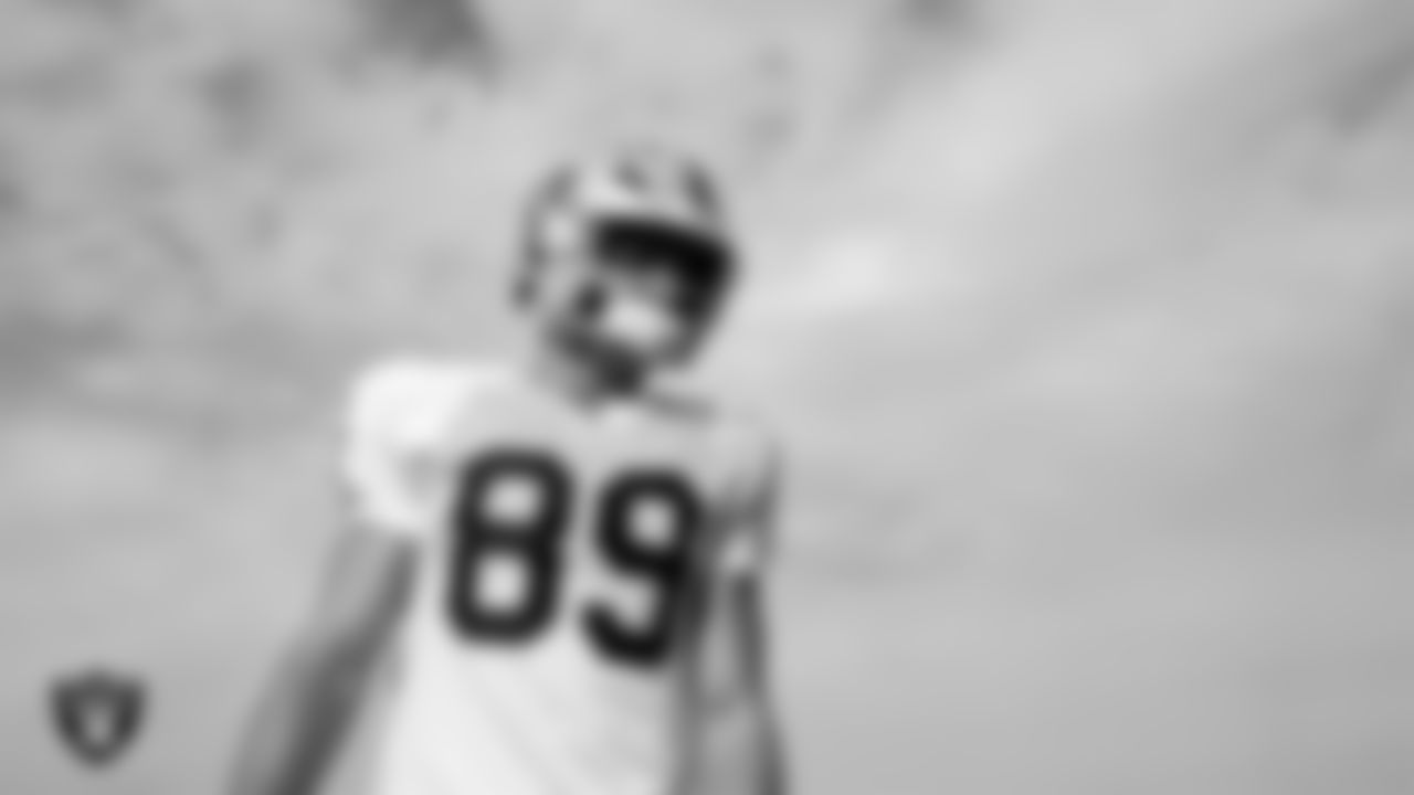 Las Vegas Raiders tight end Brock Bowers (89) during practice at Intermountain Health Performance Center.