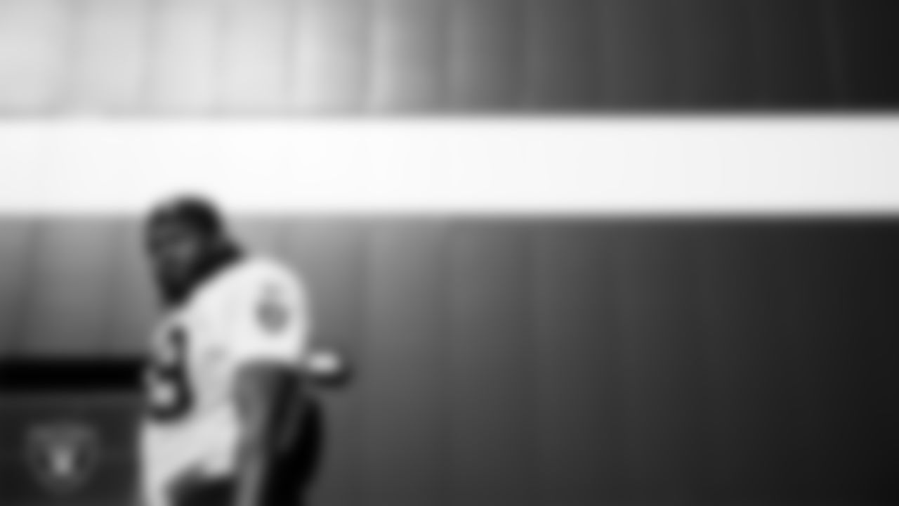 Las Vegas Raiders defensive tackle Adam Butler (69) during practice at Intermountain Health Performance Center.