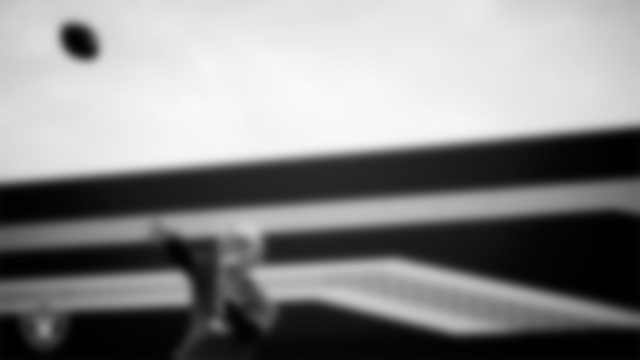 Las Vegas Raiders quarterback Cam Miller (5) during practice at Intermountain Health Performance Center.