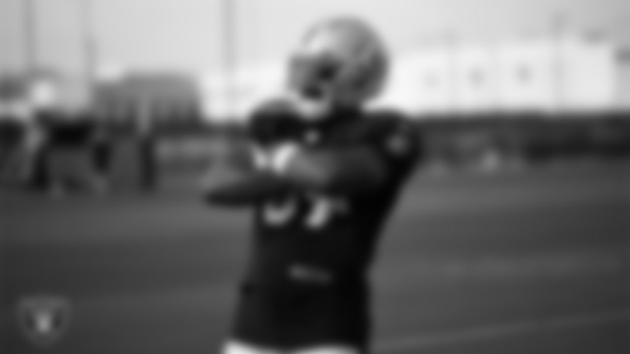 Las Vegas Raiders linebacker Germaine Pratt (57) during practice at Intermountain Health Performance Center.
