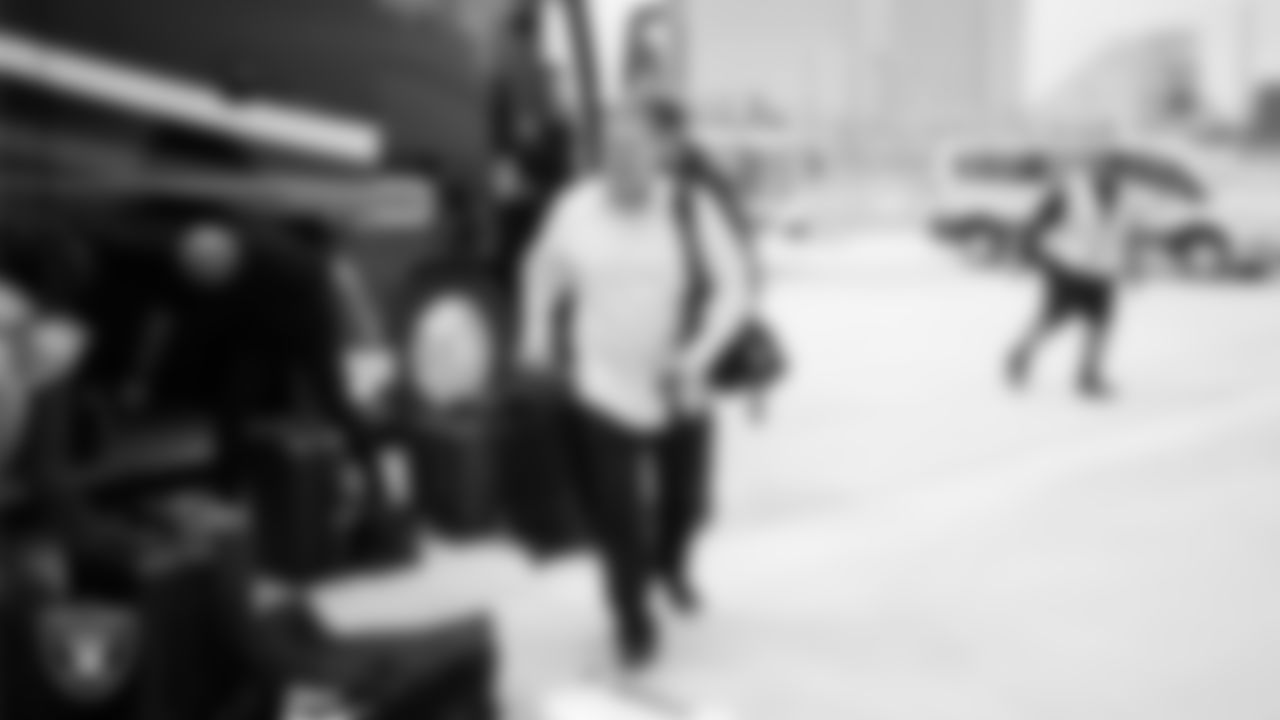Las Vegas Raiders quarterbacks coach Greg Olson departs for the preseason away game against the Arizona Cardinals.