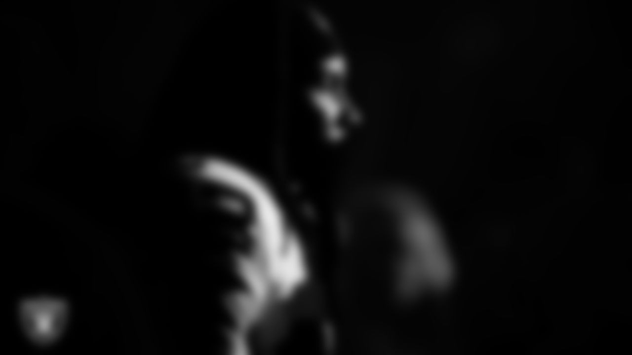 Las Vegas Raiders safety Lonnie Johnson Jr. (32) on the sidelines during the regular season away game against the Houston Texans at NRG Stadium.