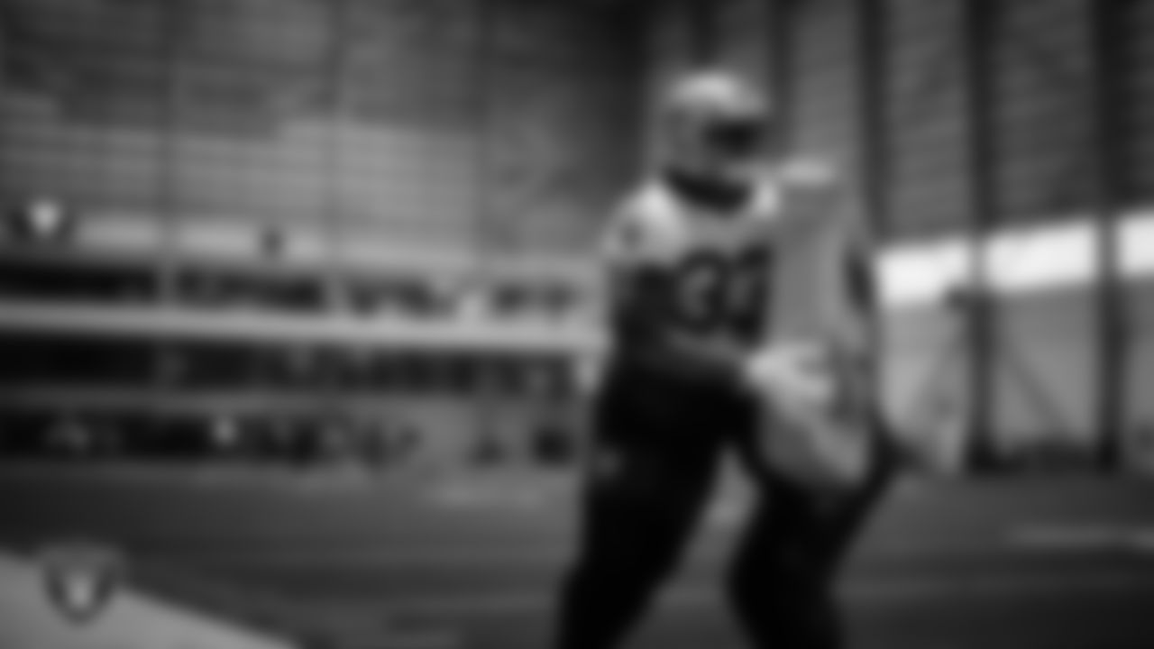 Las Vegas Raiders linebacker Jamal Adams (33) during practice at Intermountain Health Performance Center.