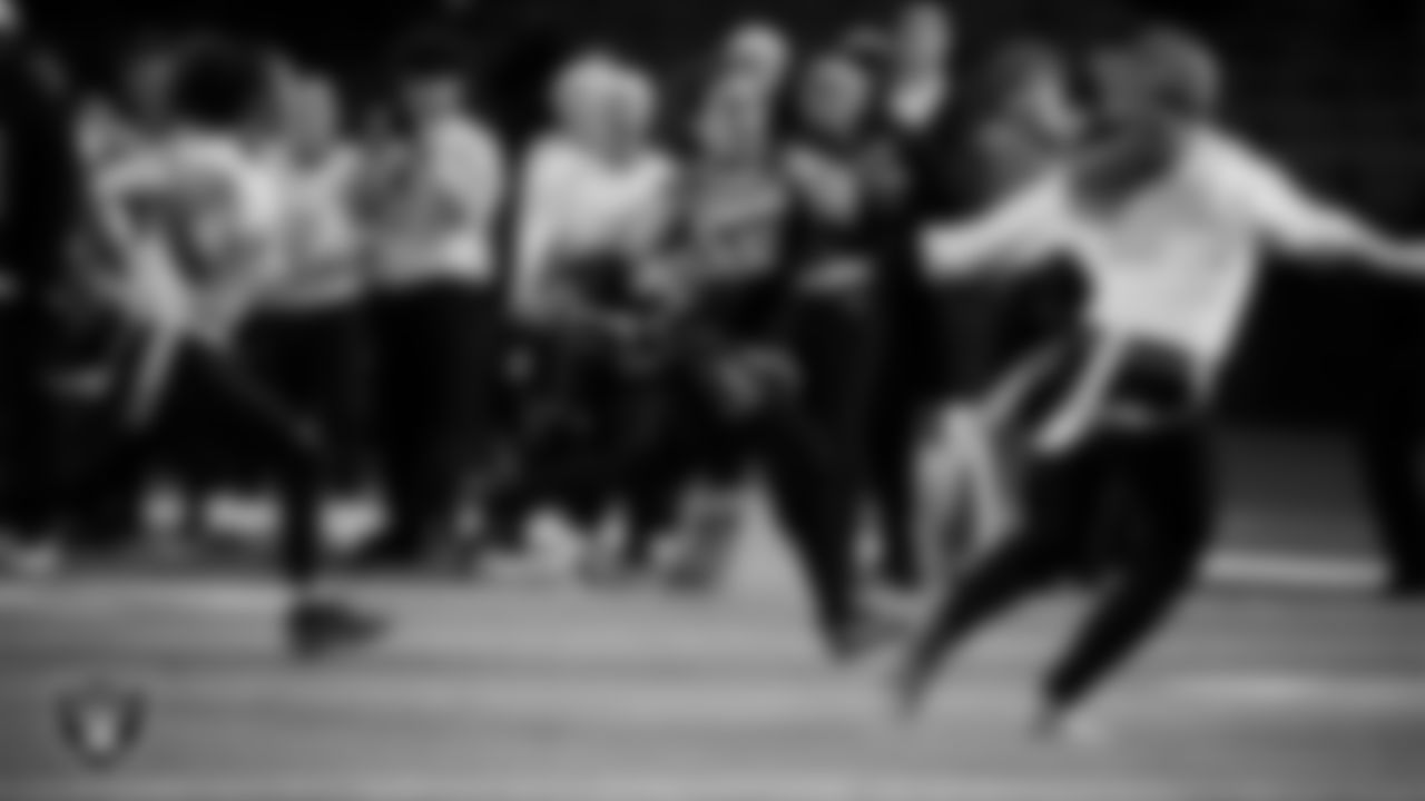 Bonanza High School hosts Amplus Academy during the Las Vegas Raiders' High School Flag Football Showcase game at Bonanza High School.