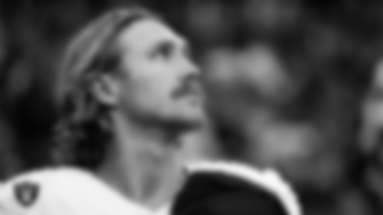 Las Vegas Raiders punter AJ Cole (6) during the national anthem before the regular season away game against the Houston Texans at NRG Stadium.