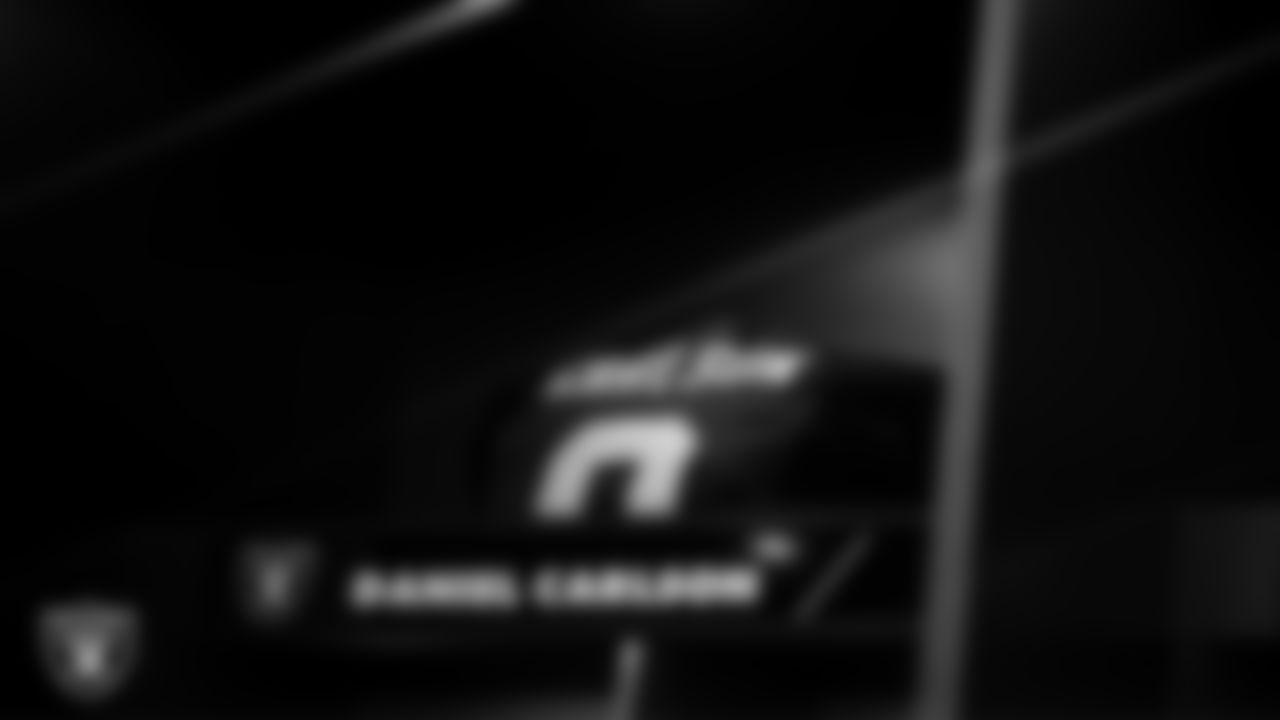 The locker room prior to the Las Vegas Raiders' arrival for their regular season home game against the Kansas City Chiefs at Allegiant Stadium.