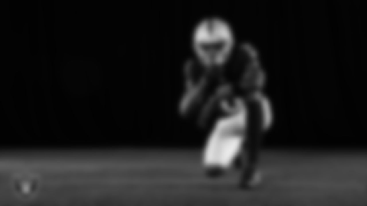 Las Vegas Raiders cornerback Jakorian Bennett (0) poses for a photo at the 2025 Raiders Media Day.