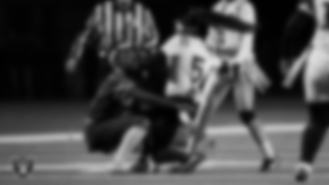 Green Valley High School hosts Del Sol Academy of the Performing Arts during the Las Vegas Raiders' High School Flag Football Showcase game at Green Valley High School.