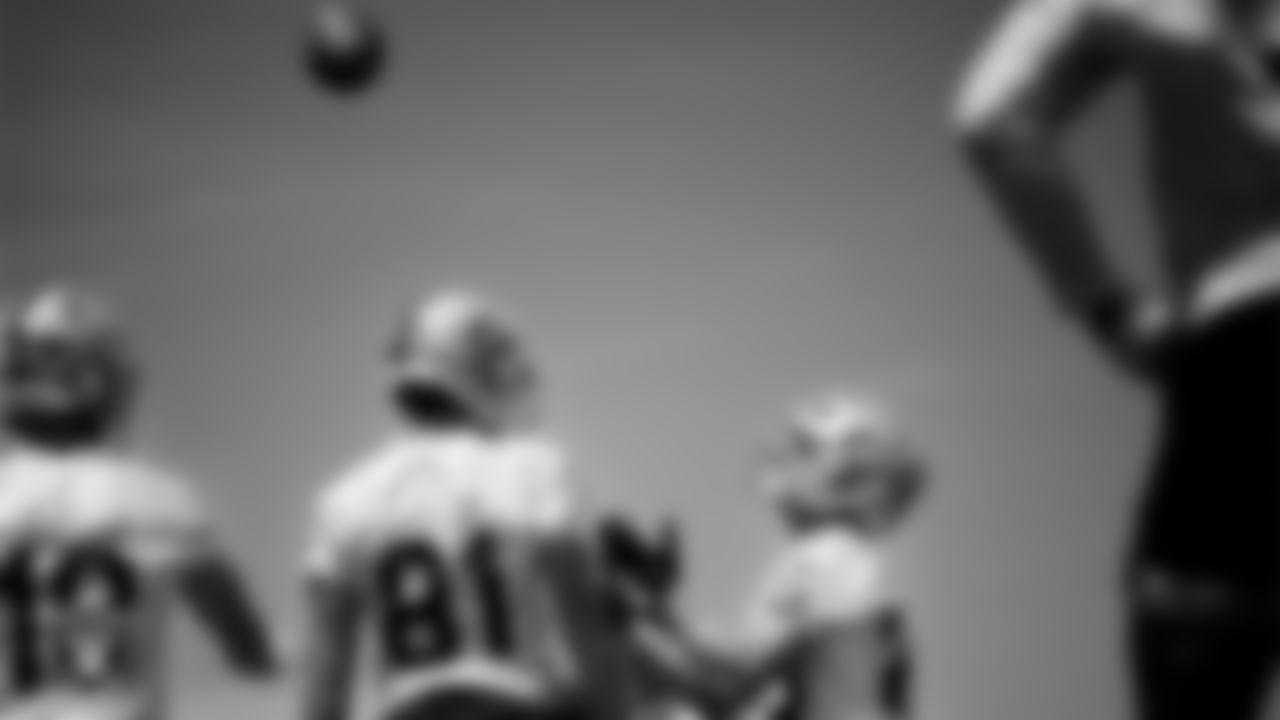 Las Vegas Raiders running back Dylan Laube (23) at an Organized Team Activity (OTA) at Intermountain Health Performance Center.